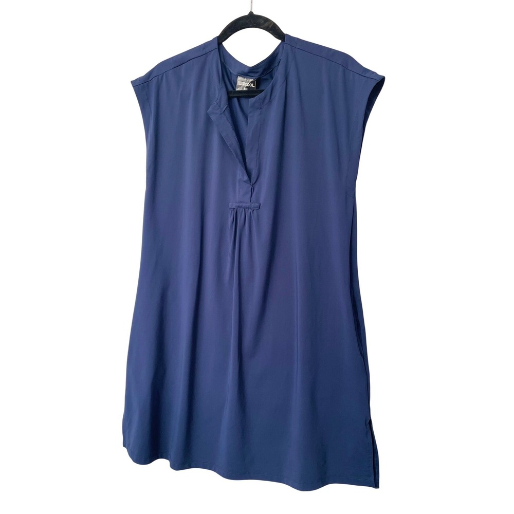 32 Degrees Cool Swim Cover Up Women Medium Navy Blue Cap Sleeve Pocket